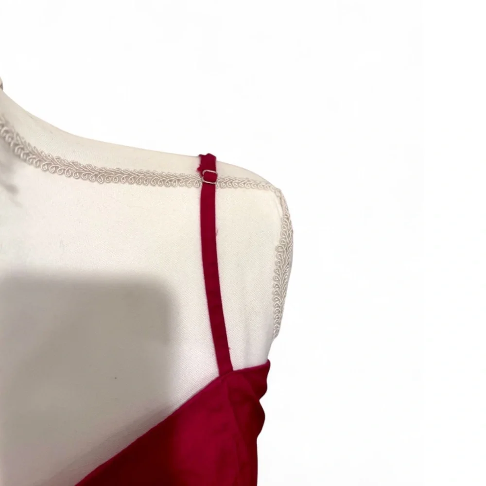 Abercrombie & Fitch Fuschia Pink Open Back Maxi Dress Gown Cotton Formal LT